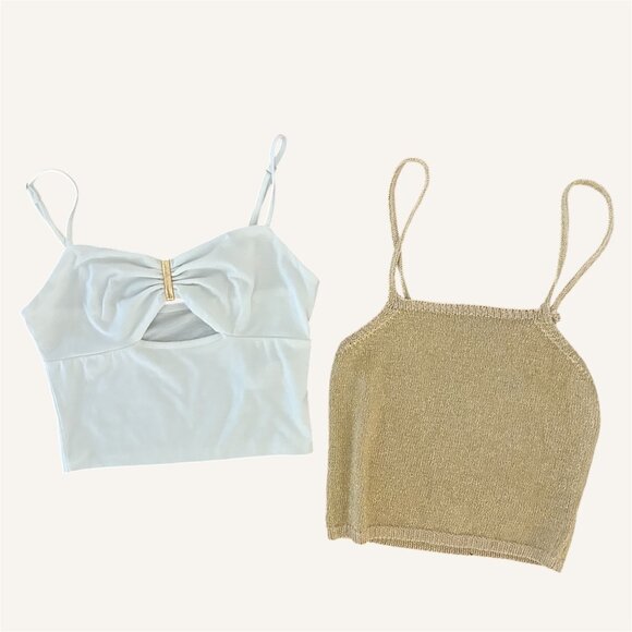Cropped Tanks Tops Bundle of Two Size XS - Picture 1 of 10
